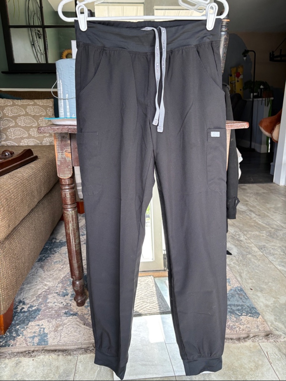 Scrubs: Women’s Black Active Jogger Pants - Performance Drawstring Waist